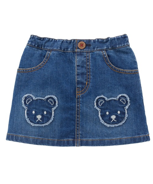 MIKI HOUSE - スコート ミキハウスベア スコート キッズ 小わっぱ服 うしろ帯 子ども服、シューズ-スカート-ベビー、キッズ、マタニティ