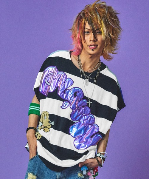 【GALFY/ガルフィー】GALFY ボーダーTシャツ GALFY tシャツ 「GALFY/ガルフィー」ウェイウェイ2WAYボーダー