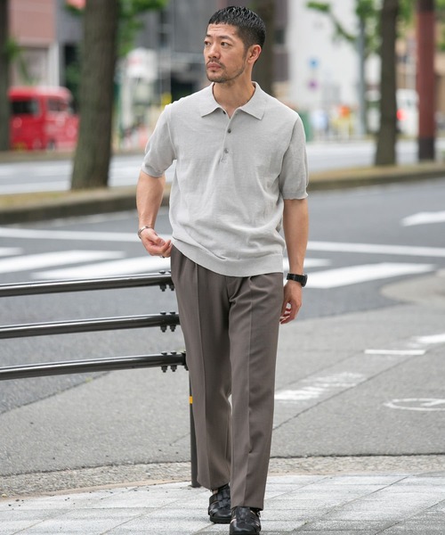 「URBAN RESEARCH ROSSO MEN」 半袖ポロシャツ MEDIUM グレー系その他 メンズ