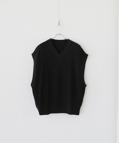 ノースリーブセーター 黒 グレー　L LILL 「LILL」 ノースリーブニット S グレー メンズ : ZOZOTOWN