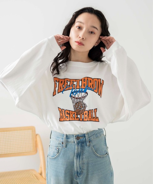「WEGO」 長袖Tシャツ MEDIUM ホワイト メンズ