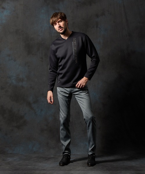 ナビィ　calico キャリコ　Vネック 長袖シャツ ナビィ calico キャリコ Vネック 長袖シャツ ヒノックリップストップ