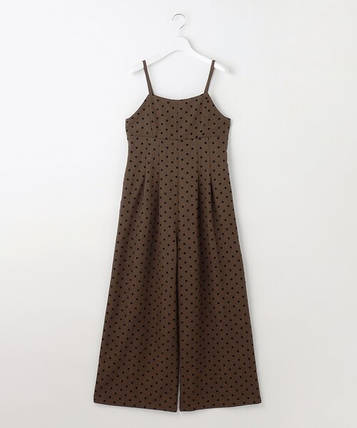 Feroux（フェルゥ） サロペット オーバーオール ドットフロッキー