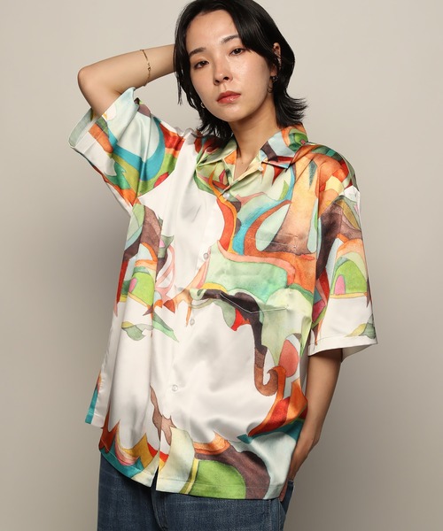 Nujabes「phorical アロハシャツ」Lサイズ YEN TOWN MARKET シャツ 「Nujabes」 ヌジャベス Metaphorical