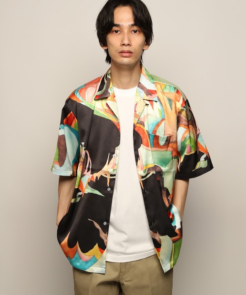 Nujabes「phorical アロハシャツ」Lサイズ YEN TOWN MARKET シャツ 「Nujabes」 ヌジャベス Metaphorical
