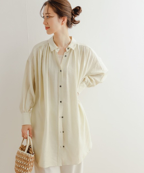 「URBAN RESEARCH DOORS」 長(zhǎng)袖チュニック MEDIUM アイボリー レディース