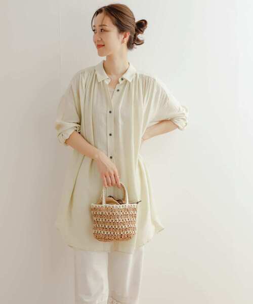 「URBAN RESEARCH DOORS」 長(zhǎng)袖チュニック MEDIUM アイボリー レディース