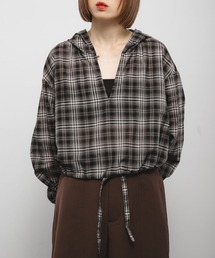 ブラウス シャツ シアーチェックフーディーシャツ レディース｜ZOZOTOWN Yahoo!店