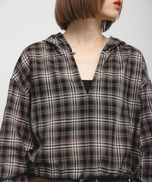 scuffers チェックフーディー scuffers チェック フード ジップアップ - メルカリ