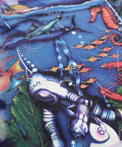 VINTAGE tシャツ 「USED」90's “Sea Animals” タイダイ アニマル T