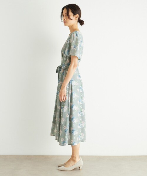 ローラ アシュレイ（LAURA ASHLEY）/【洗える／華やか見え】ブラムウェル柄 シフォンワンピース LAURA ASHLEY（ローラアシュレイ） ワンピース 「洗える／華やか見え
