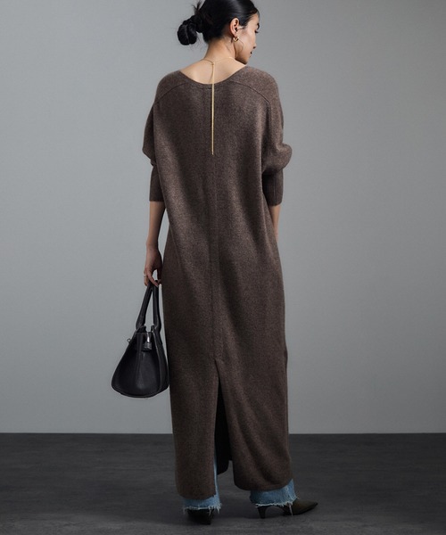 ロペ ROPE B&amp;Y カシミヤ混  長袖 ニット 七分袖 ワンピース ROPE' PICNIC（ロペ ピクニック） ワンピース 入学式 7分袖リラックス
