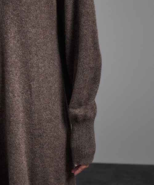 ロペ ROPE B&amp;Y カシミヤ混  長袖 ニット 七分袖 ワンピース SALON adam et rope'（サロン アダム エ ロペ） ワンピース カシミヤ