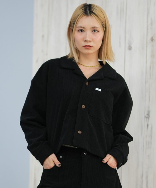 RVCA（ルーカ） ブラウス シャツ コーデュロイシャツ ショート丈 