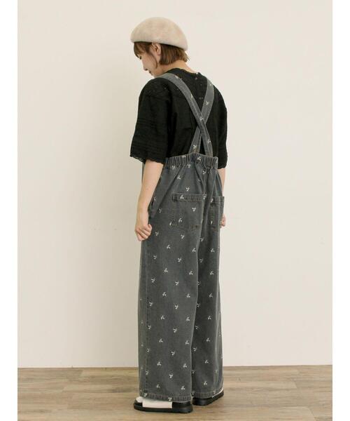 Samansa Mos2（サマンサモスモス） サロペット オーバーオール 刺繍