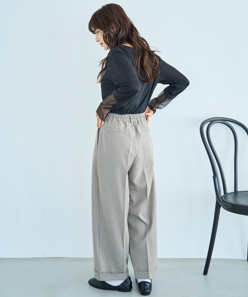 mil（ミル） スラックス パンツ 「セットアップ対応」 ダブルタック