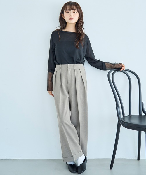 mil（ミル） スラックス パンツ 「セットアップ対応」 ダブルタック