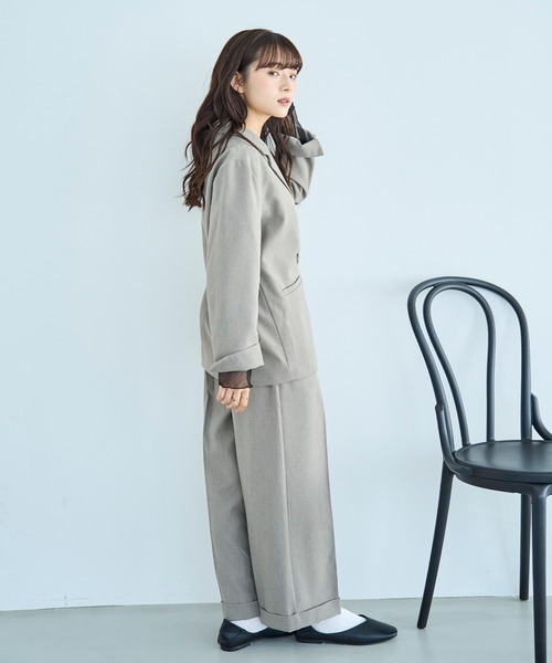 mil（ミル） スラックス パンツ 「セットアップ対応」 ダブルタック