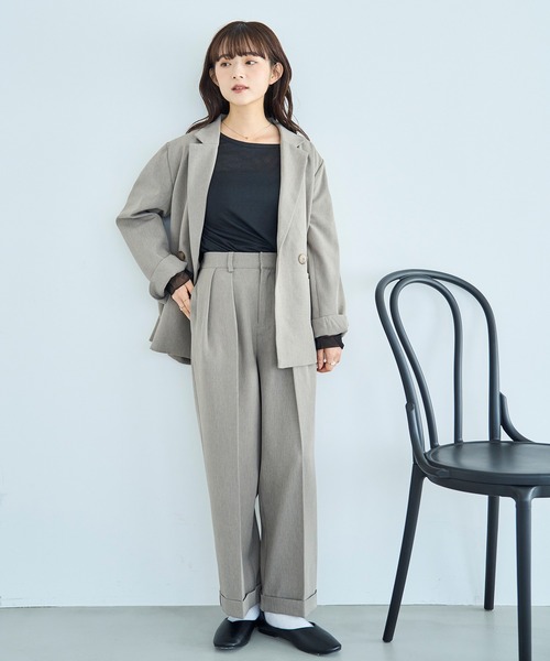 mil（ミル） スラックス パンツ 「セットアップ対応」 ダブルタック