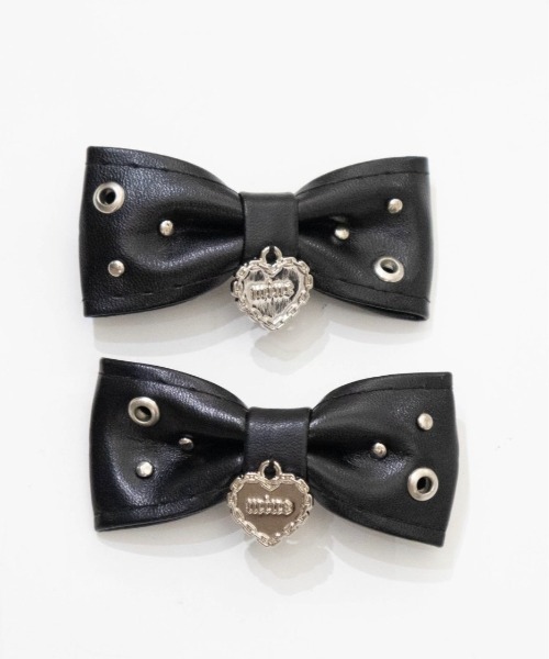 mine by LAFARY ヘアクリップ スタッズリボン : ZOZOTOWN Yahoo!店