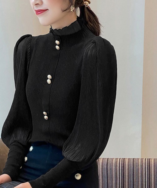 「Miniministore」 長袖ニット フリー モカ レディース_画像8