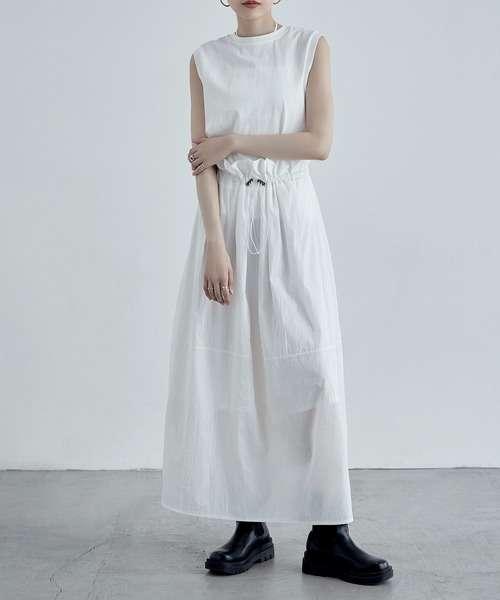 「etoll.」 ドッキングワンピース FREE ブラック レディース_画像2