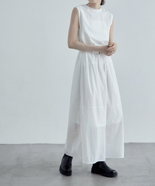 「etoll.」 ドッキングワンピース FREE ブラック レディース_画像4