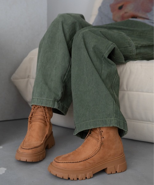 ブーツ デザート風編み上げブーツ レディース : ZOZOTOWN Yahoo!店