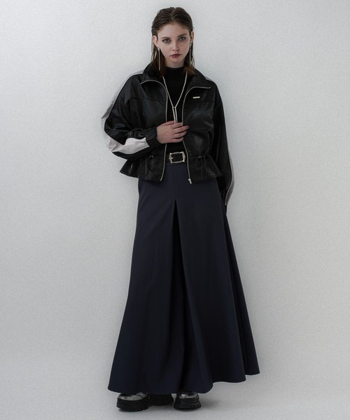 異素材使い スウェットジップブルゾン ジャケット ブルゾン A22602