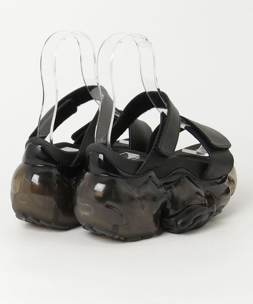 「grounds」 MOOPIE LEATHER SANDAL フラットサンダル 23cm ブラック レディース