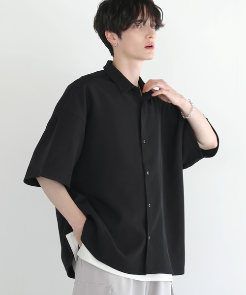 「LILL」 半袖シャツ S ブルー メンズ_画像4