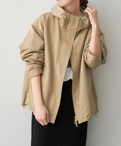 スピックアンドスパン ルーズフーディーブルゾン マウンテンパーカー ベージュ Spick＆Span（スピック アンド スパン） 「Spick & Span」 マウンテン