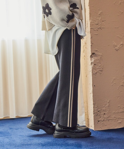 niko and…（ニコアンド） パンツ なめらかタッチニットパンツ