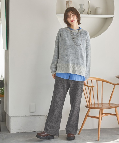 niko and…（ニコアンド） パンツ なめらかタッチニットパンツ