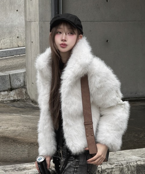 ジャケット・アウター K KsG ブルゾン アウター Cross Volume Fur Jacket レディース メンズ