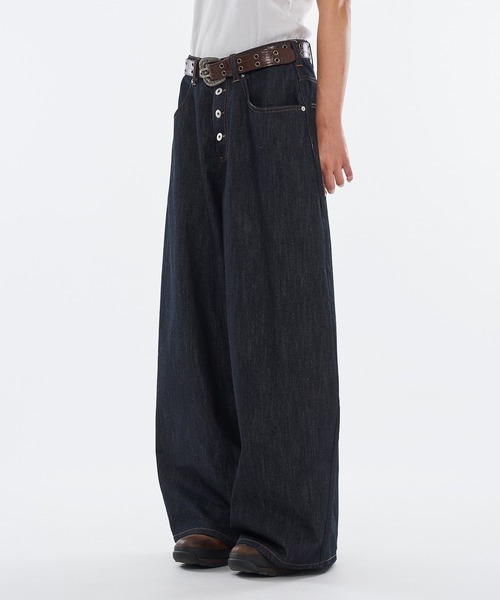 美品❣️G.O.A❣️メンズ❣️フレア❣️ブラック❣️パンツ❣️裾絞り付き❣️ WISH FOR EVER（ウィッシュフォーエバー） ジーンズ 「 3color / 3size