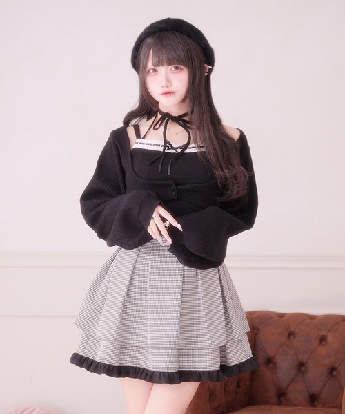 Pal elfy ニット セーター ハシゴレースアンサンブルニット レディース