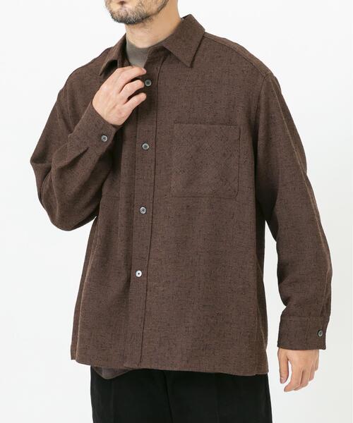 URBAN RESEARCH ROSSO MEN シャツ ツイードサイドポケットシャツ
