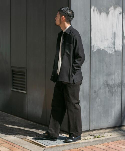 URBAN RESEARCH ROSSO MEN シャツ ツイードサイドポケットシャツ