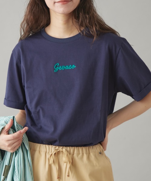「GEVACO」 半袖Tシャツ LARGE ホワイト レディース_画像8