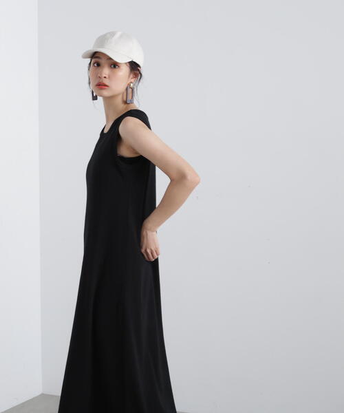 「N.(N. Natural Beauty Basic)」 ノースリーブワンピース MEDIUM ブルー レディース_画像4