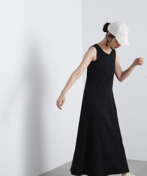 「N.(N. Natural Beauty Basic)」 ノースリーブワンピース MEDIUM ブルー レディース_画像5