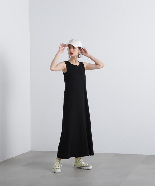 「N.(N. Natural Beauty Basic)」 ノースリーブワンピース MEDIUM ブルー レディース_画像6