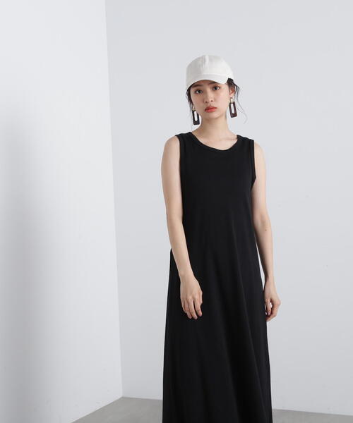 「N.(N. Natural Beauty Basic)」 ノースリーブワンピース MEDIUM ブルー レディース_画像9