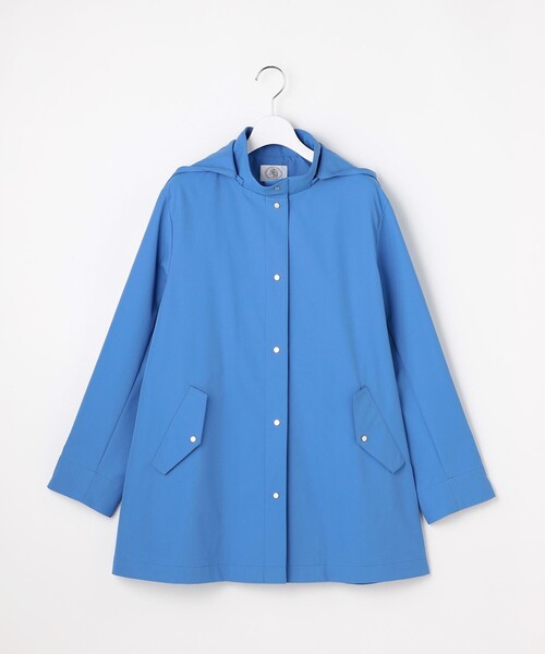 conges payes イタリア生地 フードコート 青 F ゆったり J.PRESS（J.プレス） コート アウター 「春のマストアイテム・2way