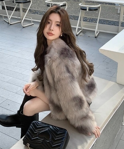 LADY LIKE（レディライク） コート アウター 「秋冬新作」配色フェイク