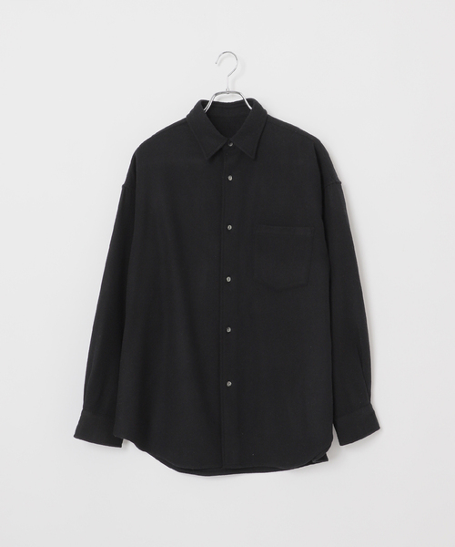 ベーセーストック（B．C STOCK）/【BOYCOM/ボイコム】ビーバー加工 ウールレギュラーカラーシャツ B.C STOCK（ベーセーストック） シャツ 「BOYCOM/ボイコム」ビーバー