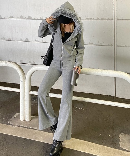 non-hedge（ノンヘッジ） セットアップ フェイクファー付フード