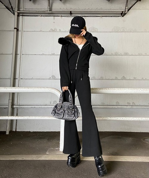 non-hedge（ノンヘッジ） セットアップ フェイクファー付フード