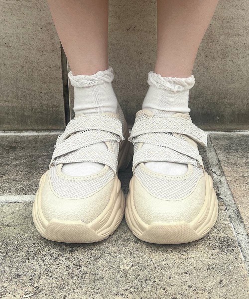 「F i.n.t」 ローカットスニーカー LL ブラック レディース_画像2